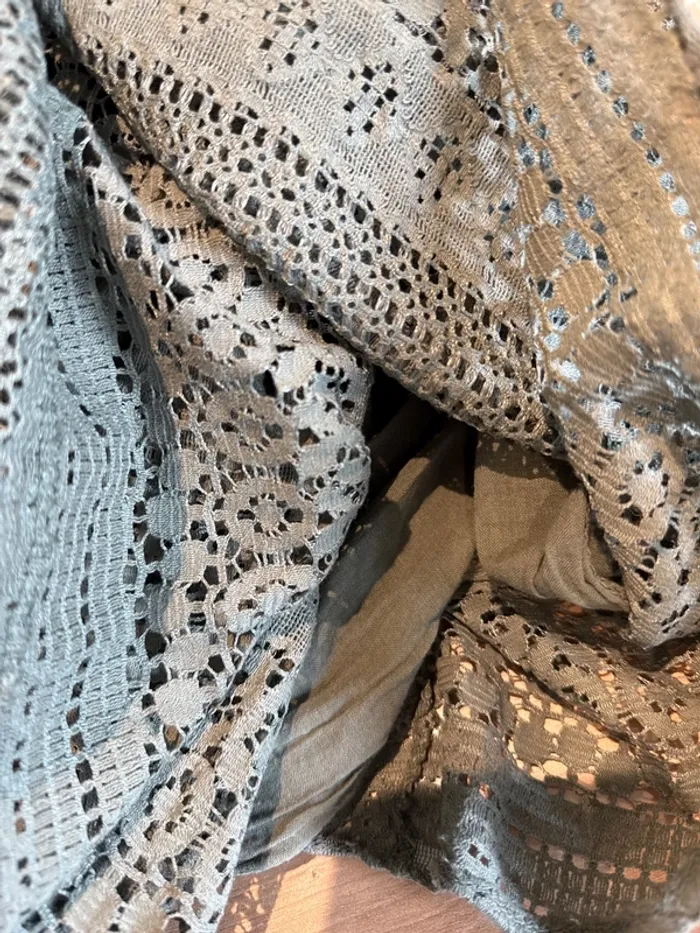 Très belle robe ajourée doublée manches longues femme - photo numéro 3