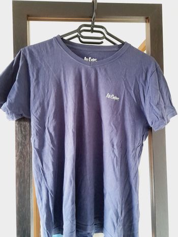 T-shirt homme Lee Cooper col en V bleu marine taille S