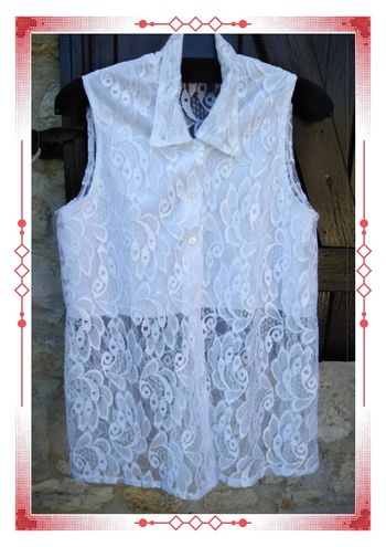 Chemisier dentelle blanc