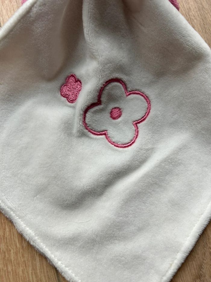 Doudou mouchoir ours rose baby nat - photo numéro 3