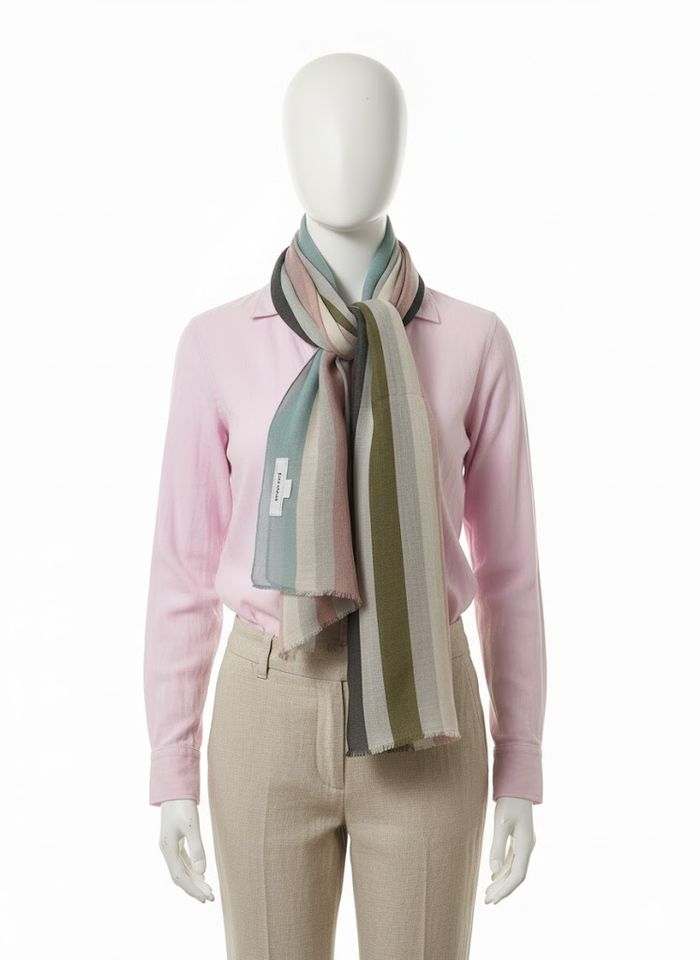 Foulard Rayé Multicolore Promod - photo numéro 2