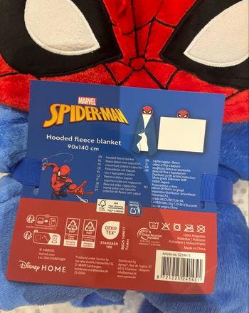 Plaid capuche Spiderman 