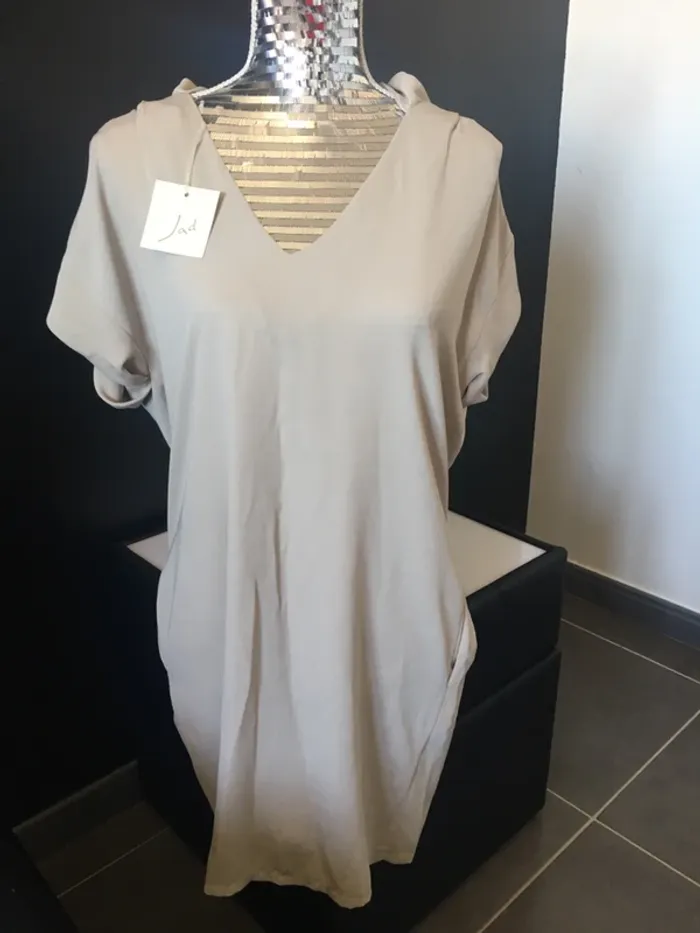 Robe fluide beige