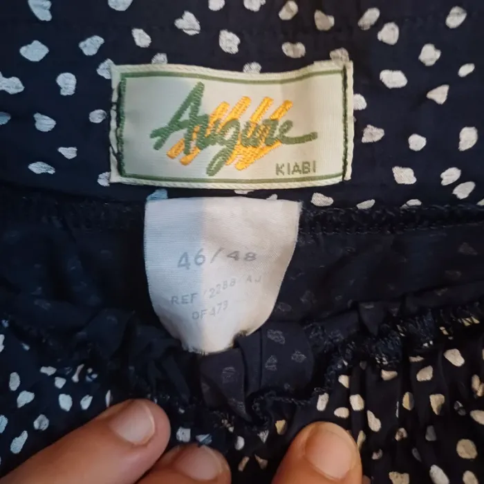 Jupe mi longue bleu marine et blanche femme taille 44 - photo numéro 3