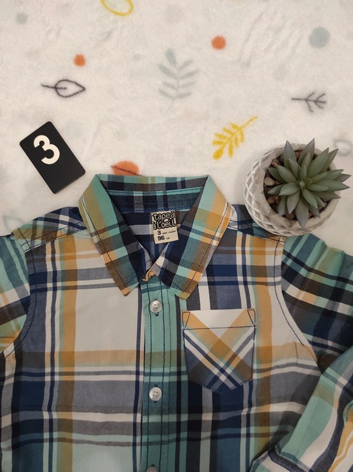 Chemise à carreaux tape à l'oeil 3 ans - photo numéro 2