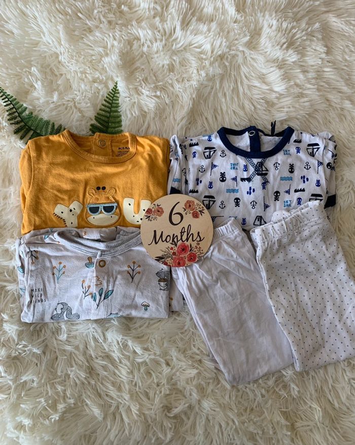 Lot 5 pyjamas légers garçons 6-9m