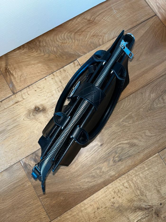 Sac à main noir avec bandoulière - photo numéro 4