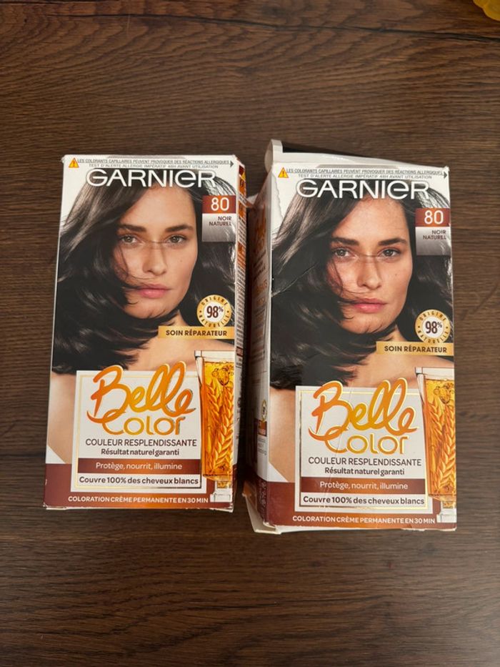 🌸 Lot 2 colorations Garnier noir naturel 🌸 Neufs boites légèrement abîmées