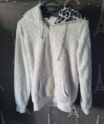 Veste polaire zippée à capuche avec oreilles taille XS