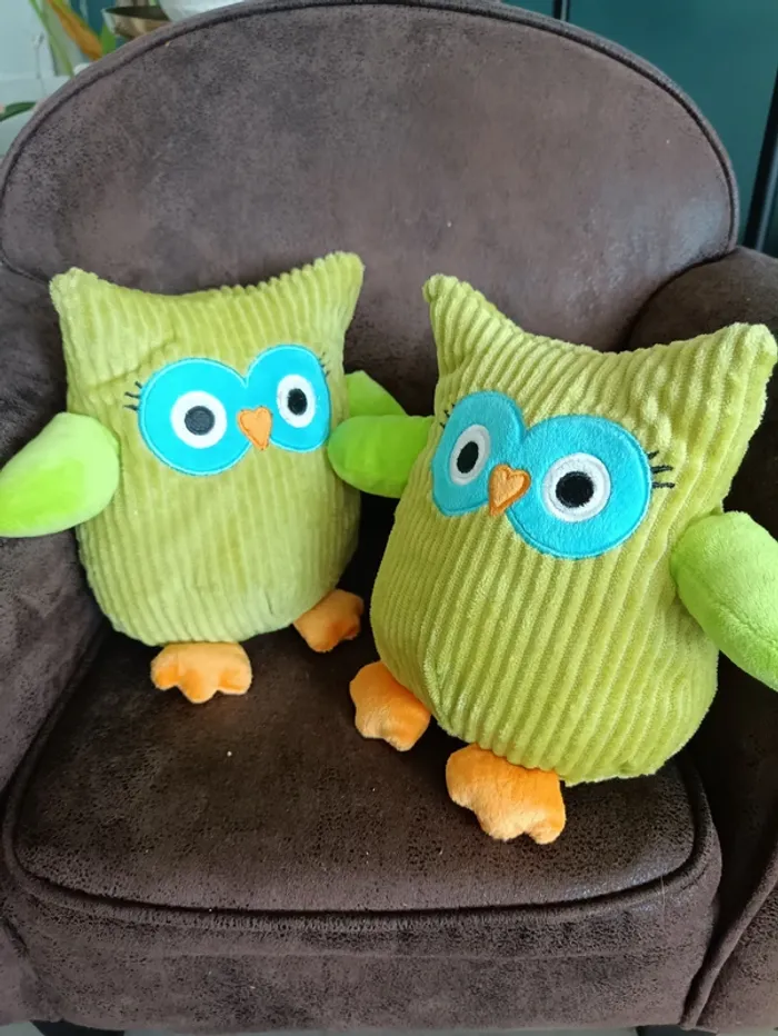 Peluche Chouette verte NEUVE