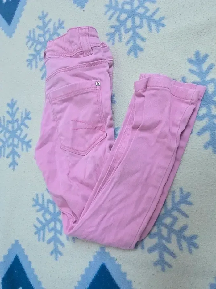 pantalon rose en taille 6 ans de la marque kiabi avec taille réglable - photo numéro 5