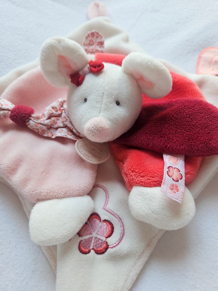 Doudou souris Doudou et compagnie peluche - Céleste & Clémentine - photo numéro 3