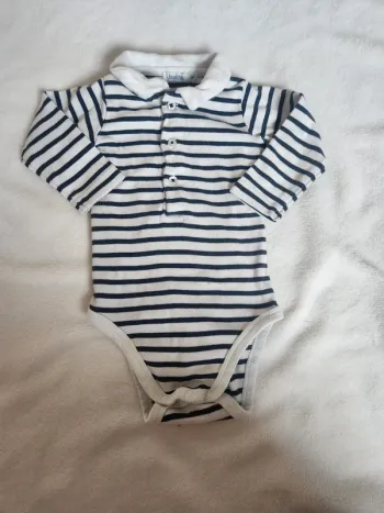Mignon body marinière col Claudine bébé fille 6 mois manches longues automne hiver Bout'chou