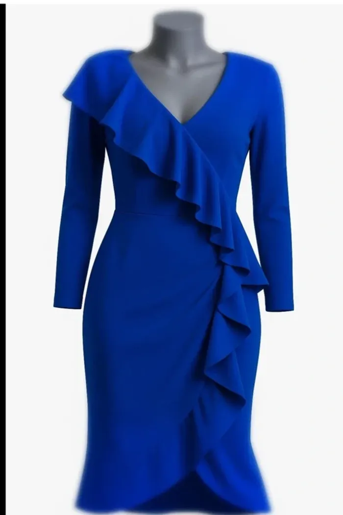 Robe bleu élégante neuve avec étiquettes taille S