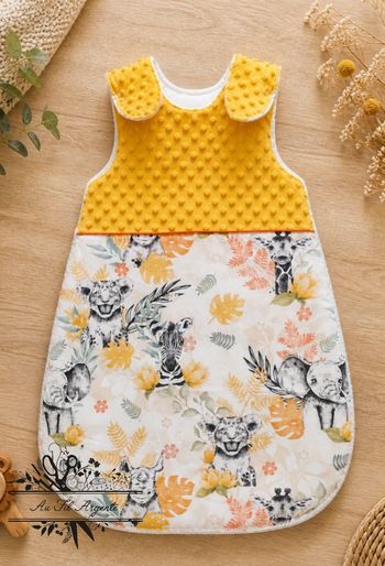 Gigoteuse 0/6 mois Hiver Safari jaune