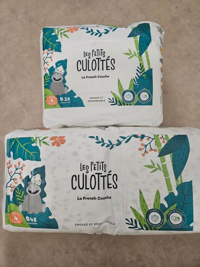 2 paquets de couches les petits culottés taille 4