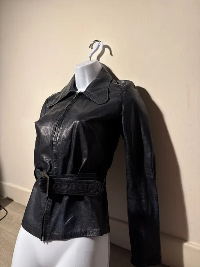 Veste en cuir vintage peter Robinson - photo numéro 2