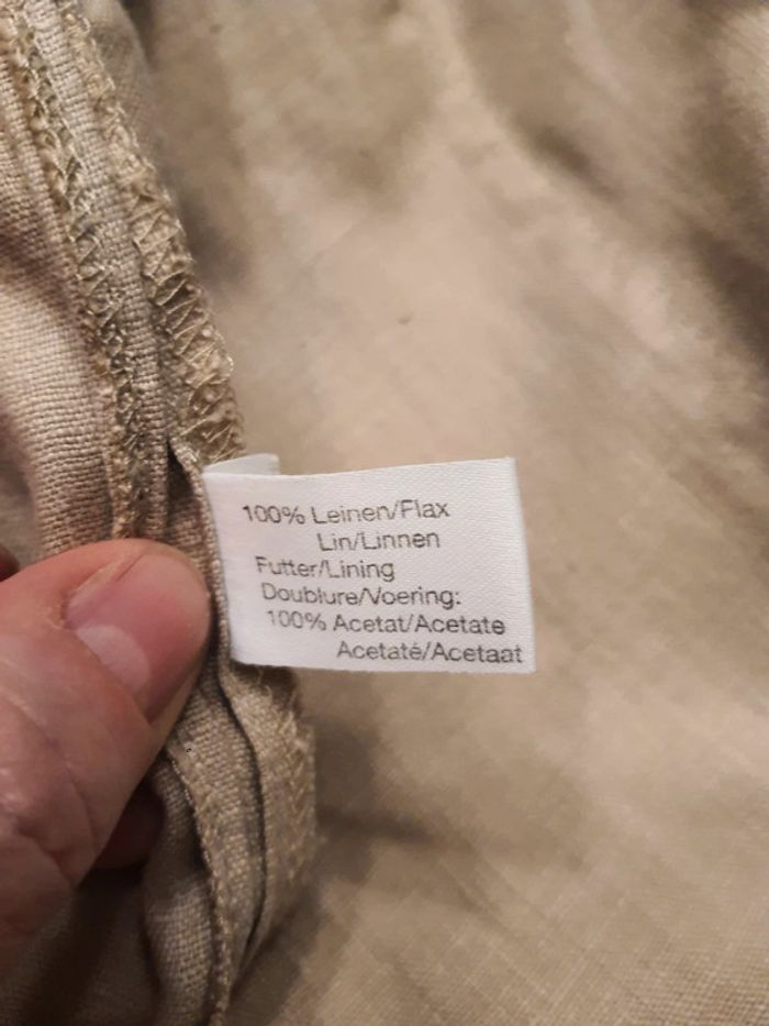 Pardessus beige Anny N 100% lin  fr/ be 46 - photo numéro 9