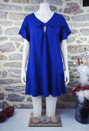 Robe nœud torsadé élégance azur bleu roi Femme taille 54 marque Asos 🌺 