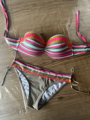 Maillot de bain 2 pièce multicolore