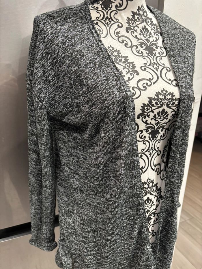 Joli gilet gris léger taille S - photo numéro 2