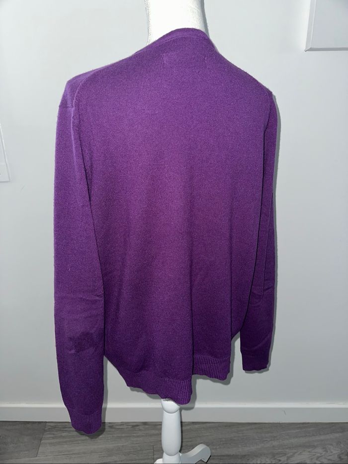 Pull en cachemire violet Galeries Lafayette TL - photo numéro 3