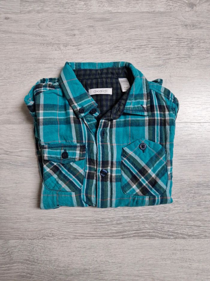 Chemise à carreaux manches longues Okaïdi 6 ans