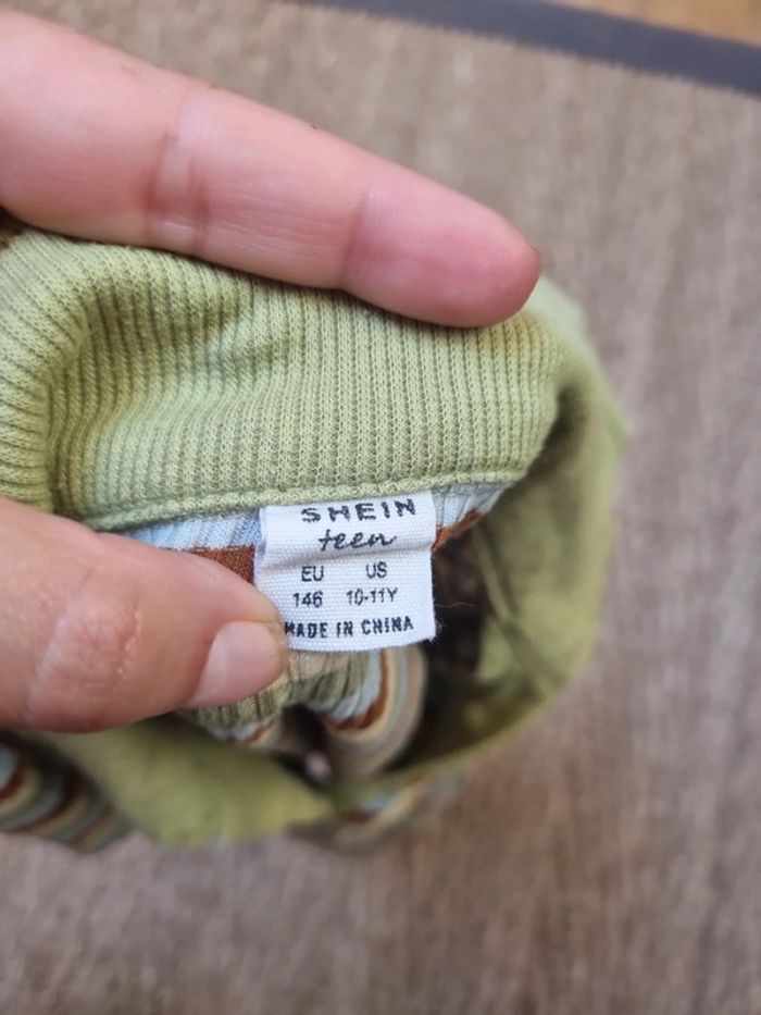 Tee shirt côtelé court 10ans - photo numéro 3