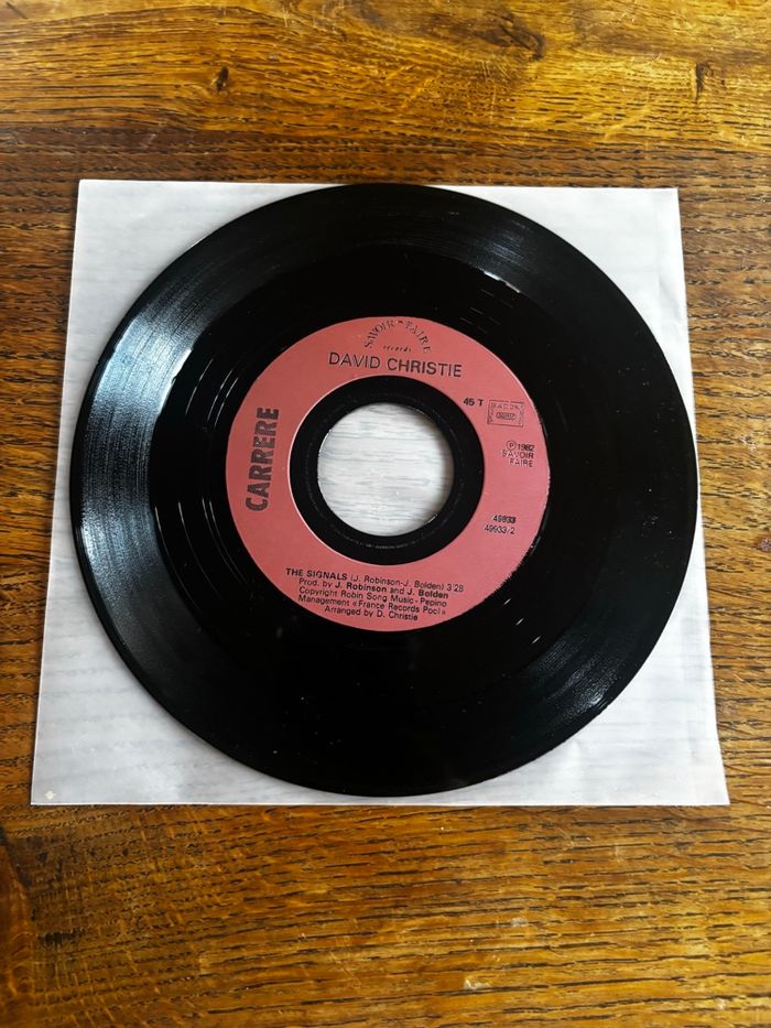 Vinyle 45 tours sans pochette David Christie Saddle up - photo numéro 2
