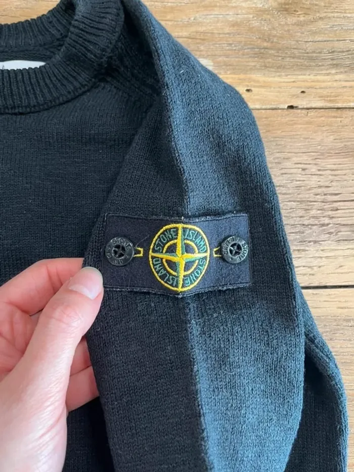 Pull en maille noir Stone Island - photo numéro 3
