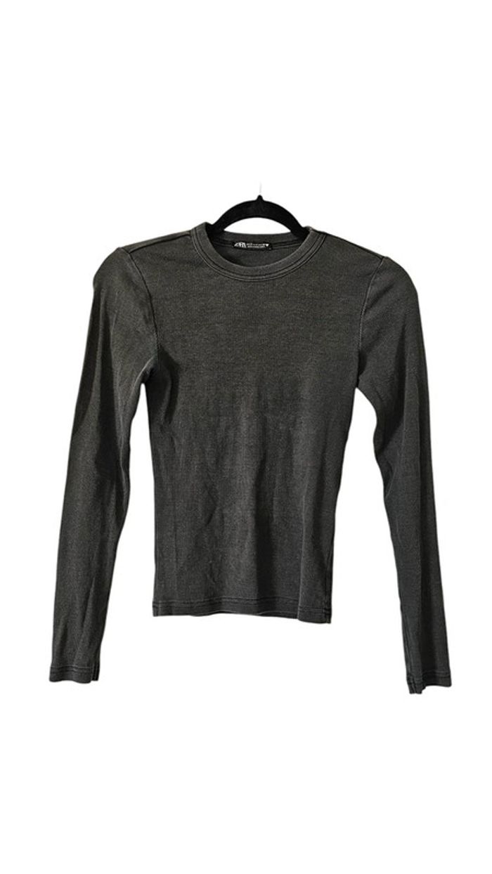 t-shirt Zara gris taille S - photo numéro 2