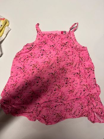 Robe fluo rose fille été 6 mois