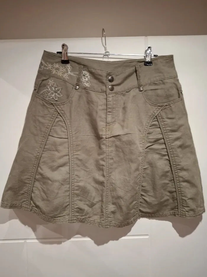 Jupe kaki 36 très bon état - photo numéro 3