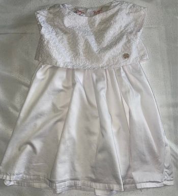 🍭 -50% avec le code SALUT50 🍭 Magnifique robe chasuble blanche avec dentelle Sergent Major 6 ans