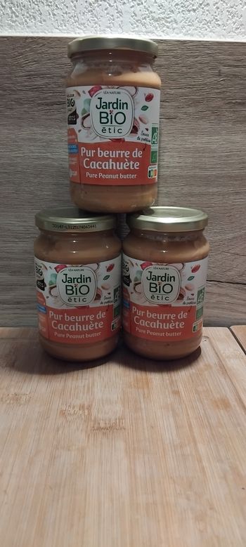 Lot 3 pots beurre de cacahuete jardin bio
