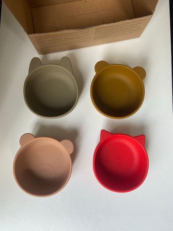Lot de 4 bols Liewood en silicone – Neuf avec étiquette