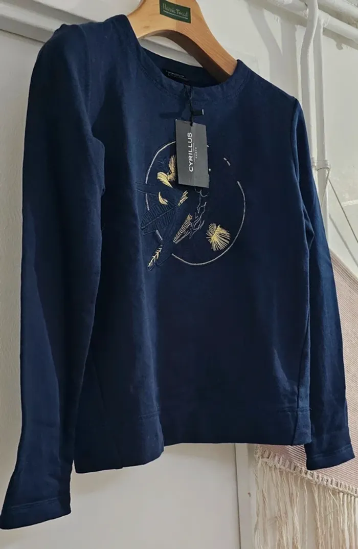 Pull Épais Doublé Polaire 100% Coton Cyrillus Taille S - photo numéro 3