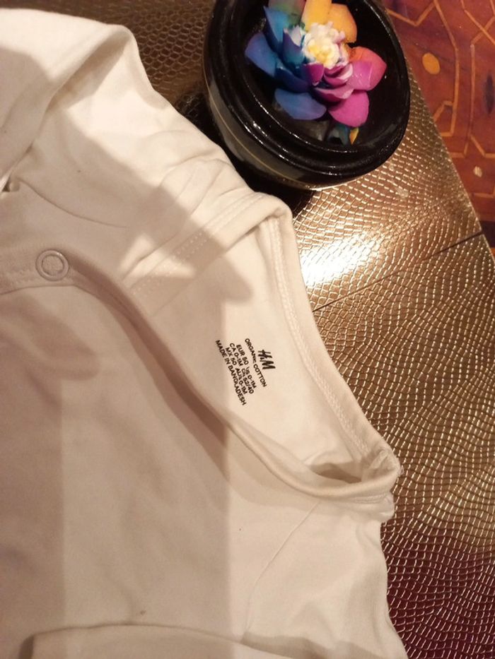 Body long coton biologique ouvert devant, mixte - photo numéro 2