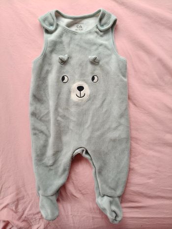 Pijama sans manches mixte C&A bleu ciel ourson 68 cm