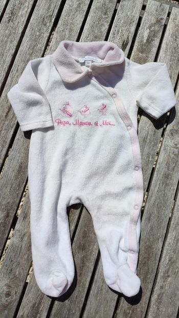 Pyjama velours 1 mois Petit Kimbaloo