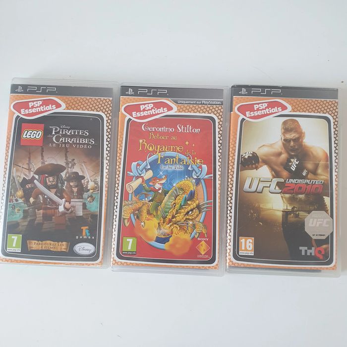 Lot de 3 jeux psp complet