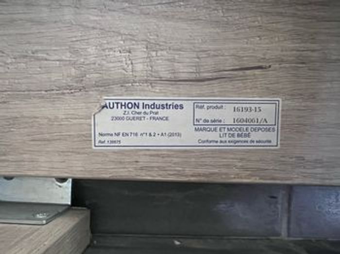 Lit bébé évolutif Sauthon+matelas - photo numéro 4