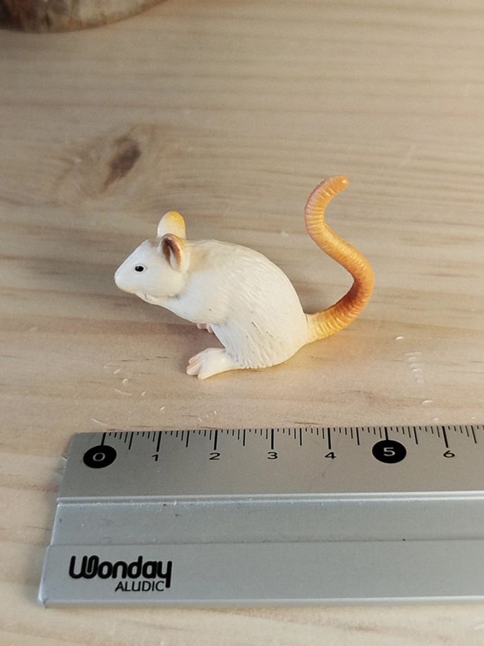 Figurine souris blanche Animal de la ferme - photo numéro 4