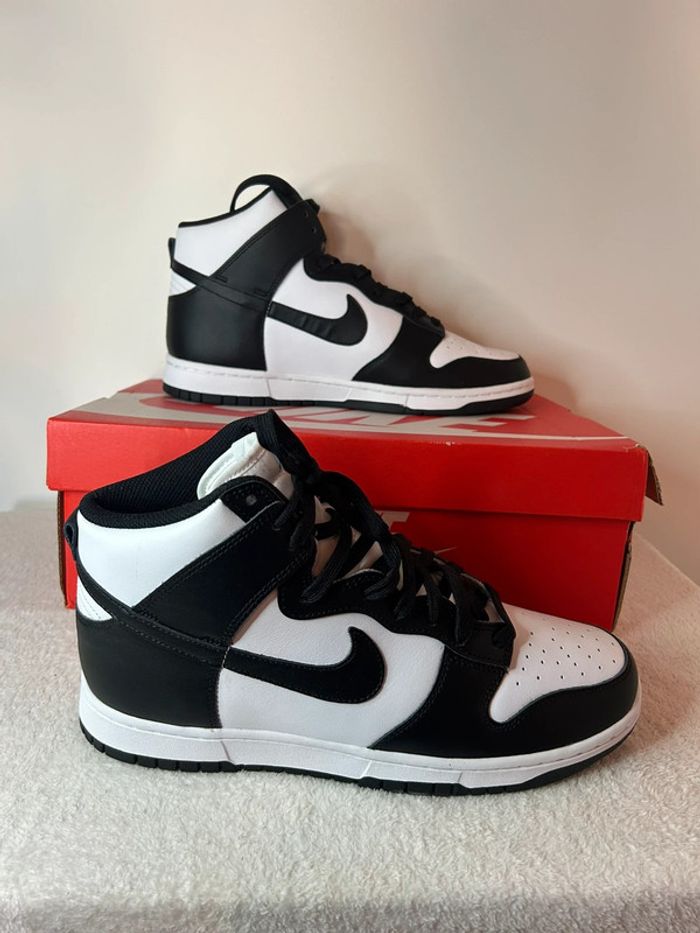 Nike Dunk High Retro Homme - Taille 44 Noir/Blanc - photo numéro 2
