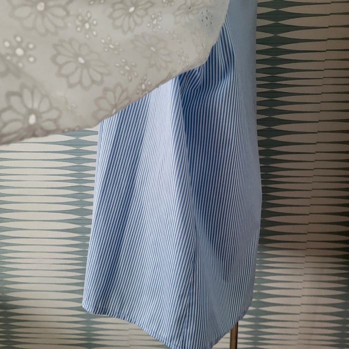 Chemise rayée à col et manches en dentelle neuve avec étiquette TU (44/50) Pépouz' by Loicïa Curve - photo numéro 13