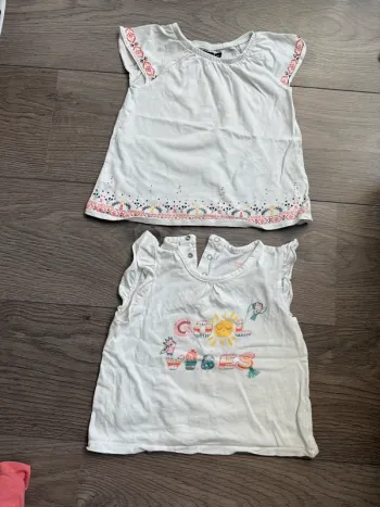 Lot 2 t shirt MC in extenso 18 mois