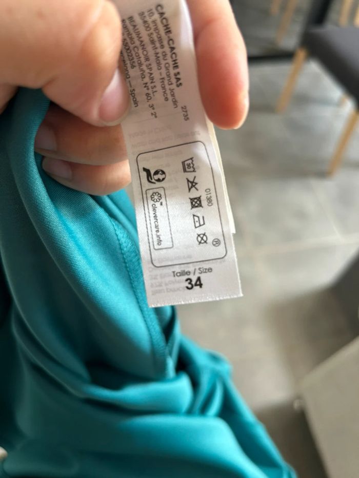 Robe patineuse bleu canard taille 34 - photo numéro 6
