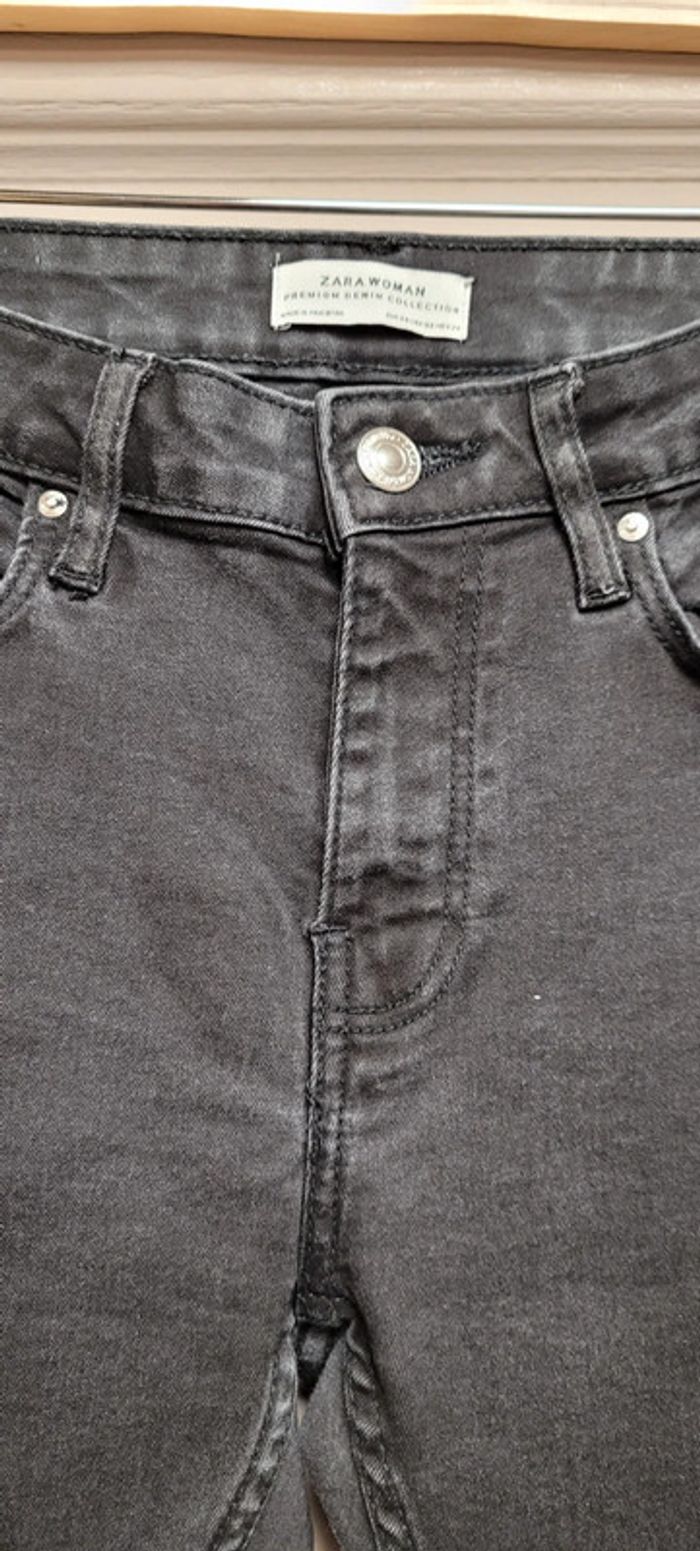 Jean slim Noir délavé Zara Premium - photo numéro 3