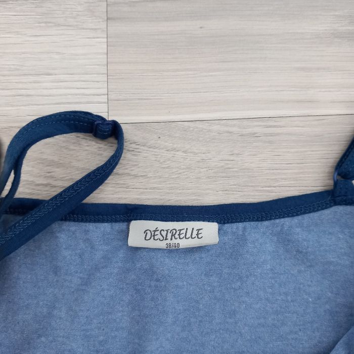 Chemise de nuit femme bleu à bretelles Desirelle taille 38 - photo numéro 5