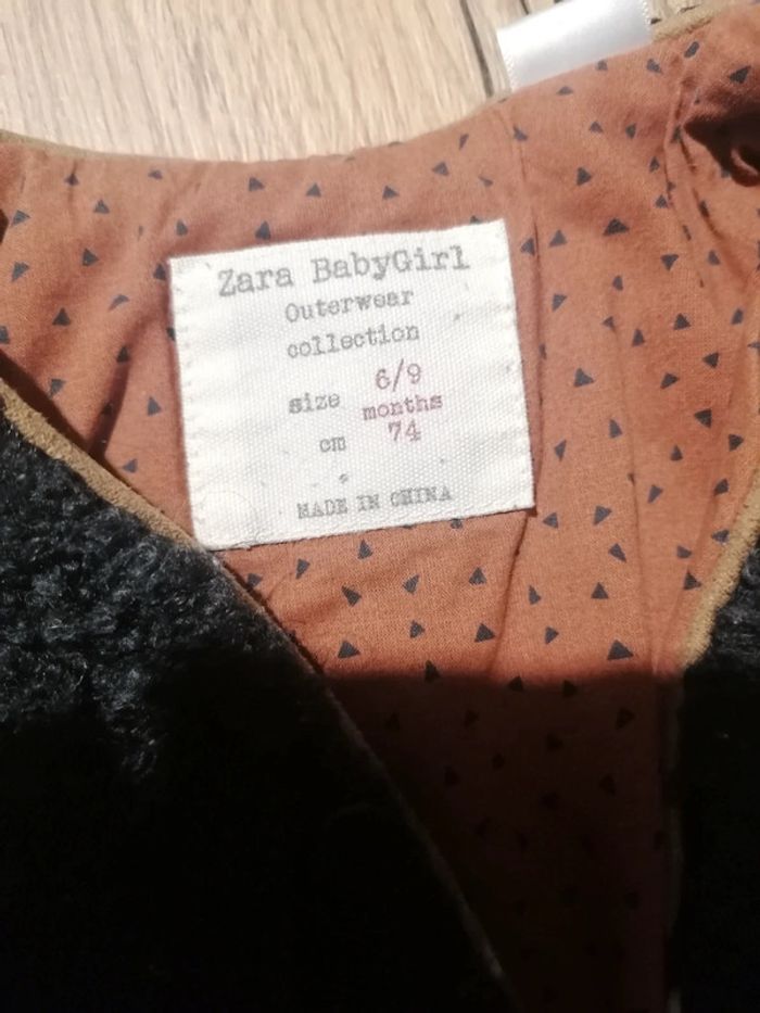 Gilet moumoute zara 6/9mois - photo numéro 2